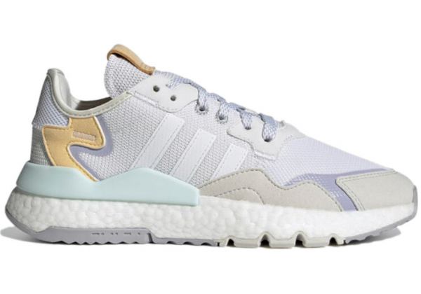 Кроссовки Adidas Nite Jogger белые с бежевым